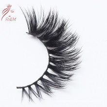 Black Cotton Band 3D Mink Fur Long Thick Mink Strip Private Label 3D Mink Eyelashes